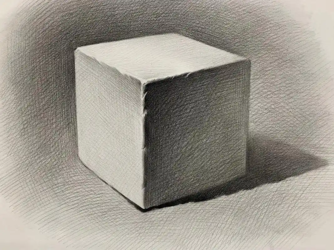 素描入门正方体 素描入门几何体正方体的画法步骤分享给大家!