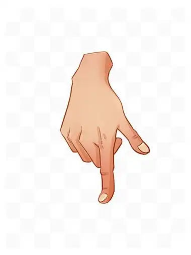 指按按钮手势插画2106向下滚动手指白色rgb颜色图标智能手机触摸屏的