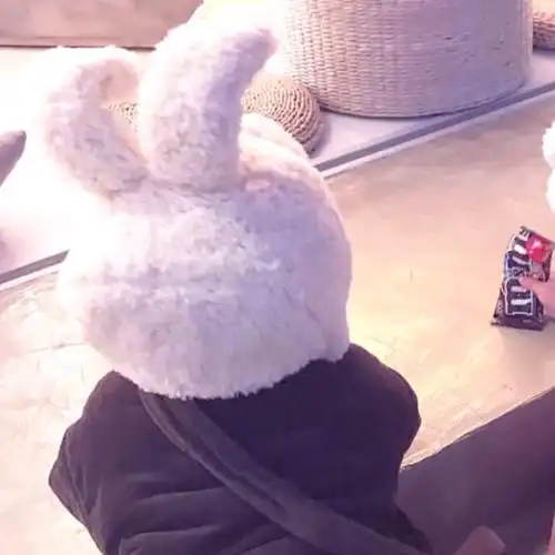 小兔帽子情头情侣头像情头精选