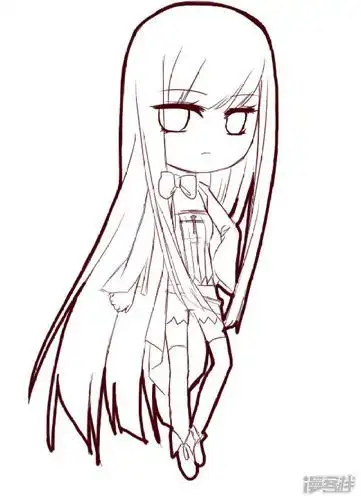 斗罗大陆朱竹清动漫线稿手绘简笔画画的日常_绘画_手绘_斗罗大陆_马克