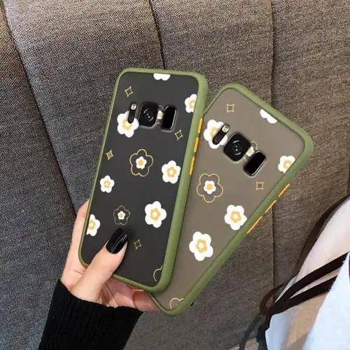 火豹三星s8手机壳个性花朵女款保护套三星s8保护套雏菊潮牌网红磨砂