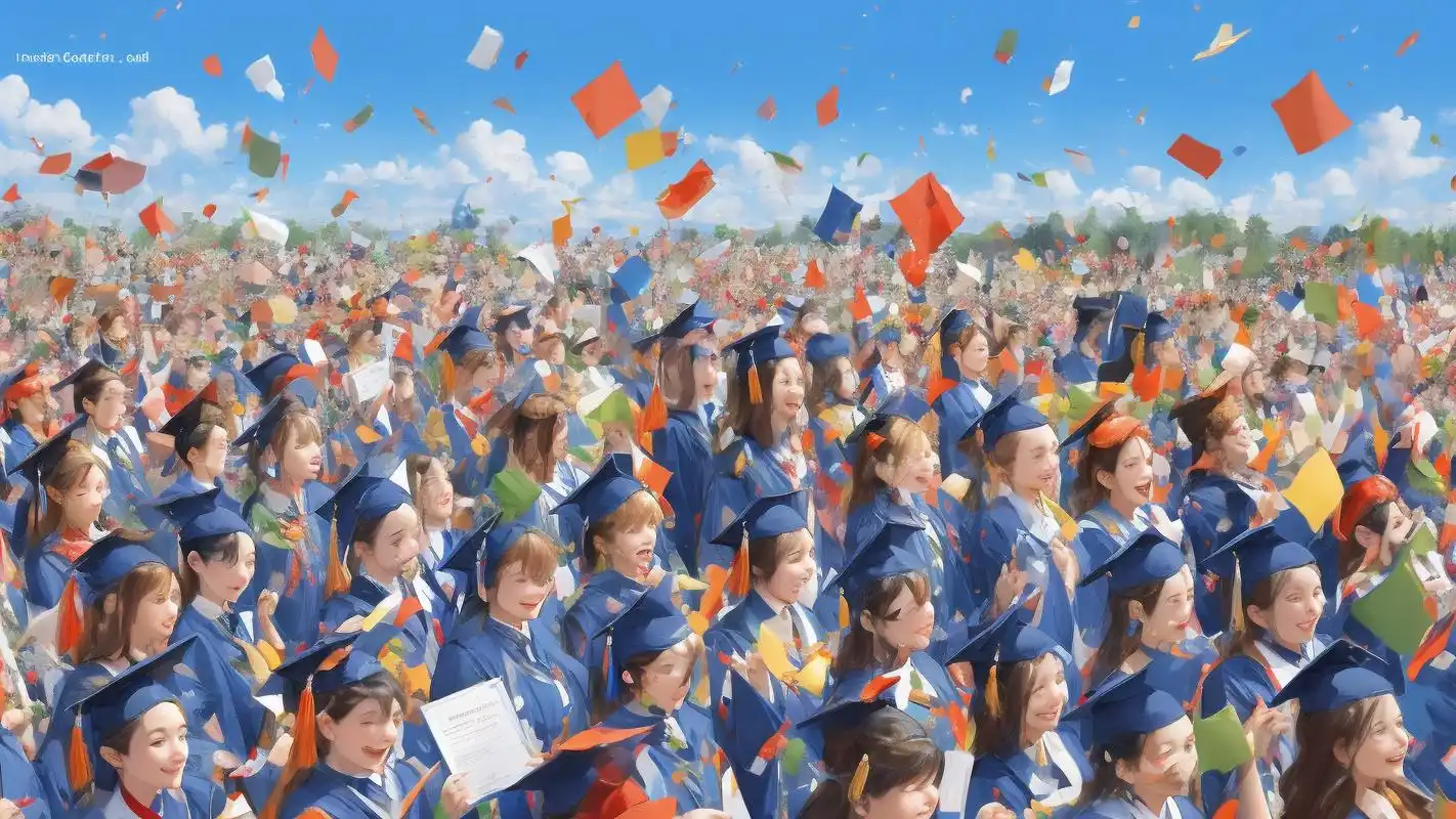 毕业季95蓝天背景图,未来可期78