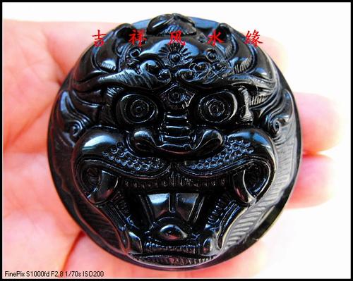 泰山墨玉鬼头腰佩腰扣兽头腰挂男士皮带挂件饰品腰带玉雕挂饰礼品