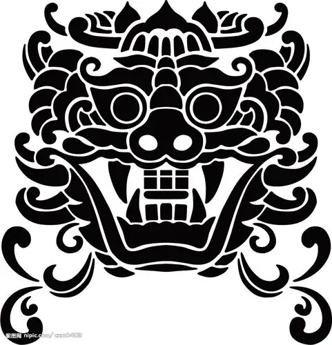 绝对经典造型严谨龙头纹样设计图__传统文化_文化艺术_设计图库_昵图