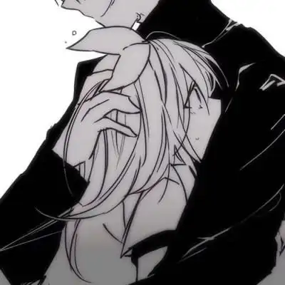 黑白系情侣头像