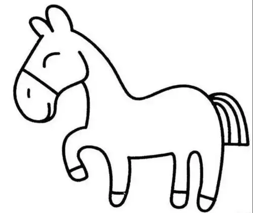 儿童资源网手机版马简笔画图片大全 马简笔画马简笔画图片大全大图