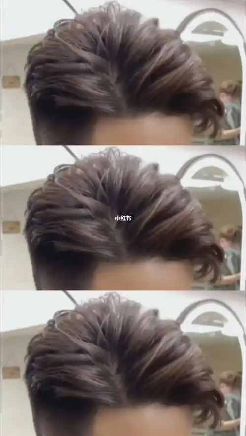 男士减龄三七纹理背头