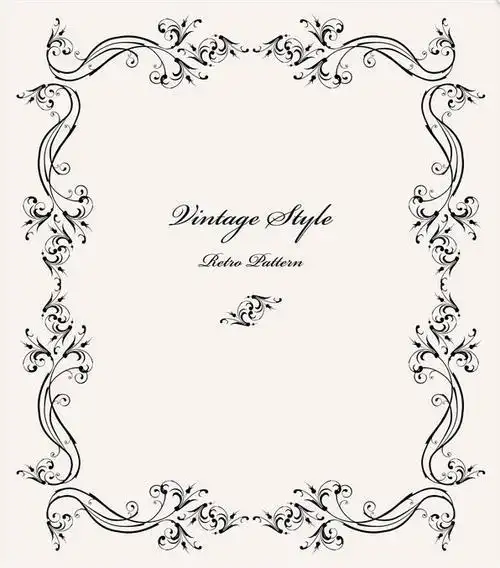 复古风边框简笔画 第1页手帐素材分享----复古风简约型文化普通难度