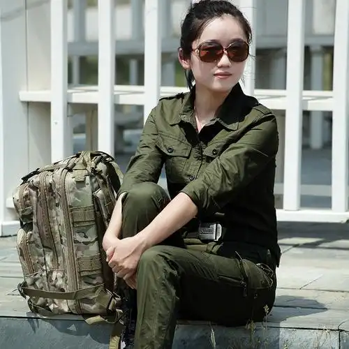 新款户外军绿特种兵迷彩服套装女野战作训服军装军迷服装纯棉正品