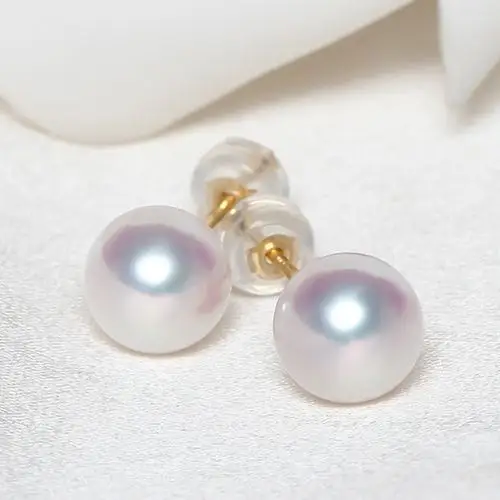 凤仪阁珍珠的优惠券大全—凤仪阁 海水日本akoya珍珠耳环18k金镜面