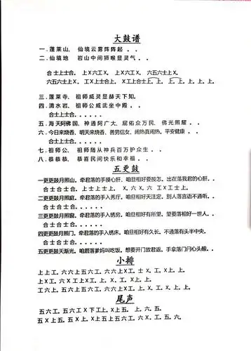 大鼓谱五更鼓小排尾声