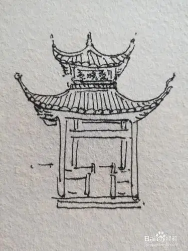 爱晚亭简笔画-百度经验