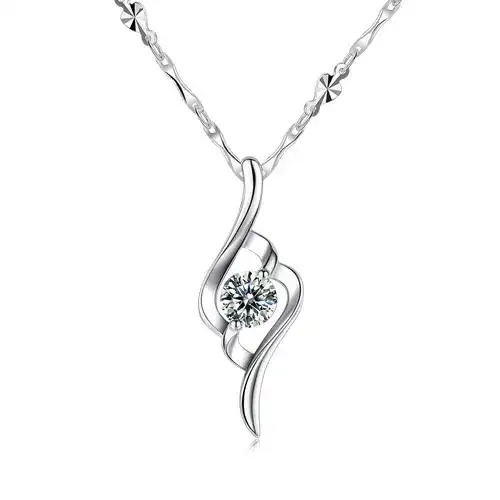 老凤祥和铂金项链女pt950白金锁骨链2021年新款女生钻石吊坠同款