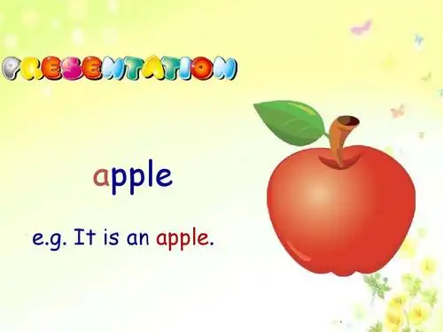 g. it is an apple.