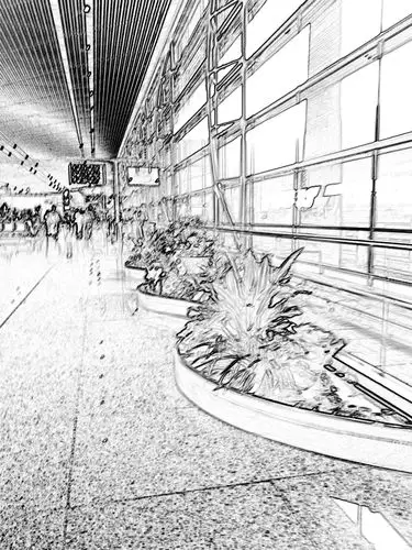 速写～首都机场