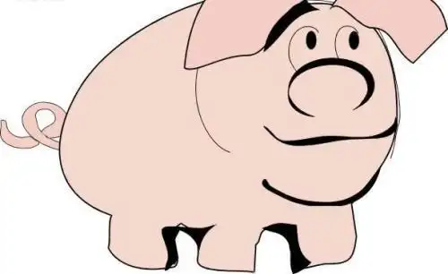 关于春节卡通猪耳朵简笔画