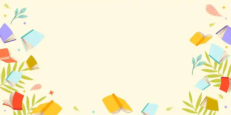 黄色小清新卡通书本教育展板背景
