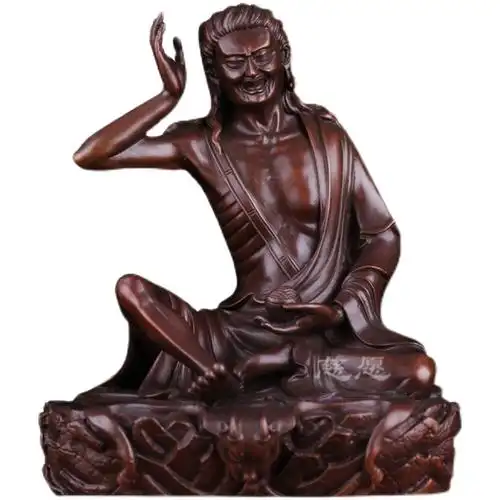 米拉日巴尊者噶举派祖师密宗藏传纯铜密勒佛像摆件