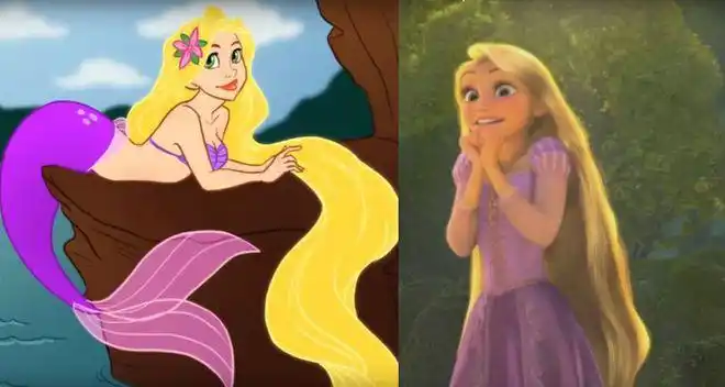 当迪士尼公主变成美人鱼乐佩超无奈爱丽儿直呼不公平