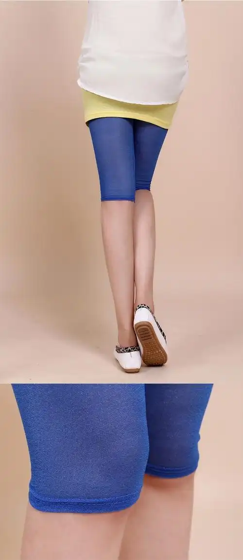 清凉夏季休闲女士新款式韩版亮丝透气弹力时尚七分裤7分女裤批发