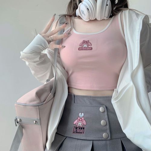 【梗豆物语】三丽鸥联名jk制服日系甜美夏季可单穿透气贴身小背心