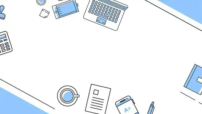 两张蓝色商务办公桌面ppt背景图片