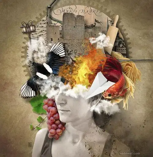 40张超级创意ps合成平面设计图片