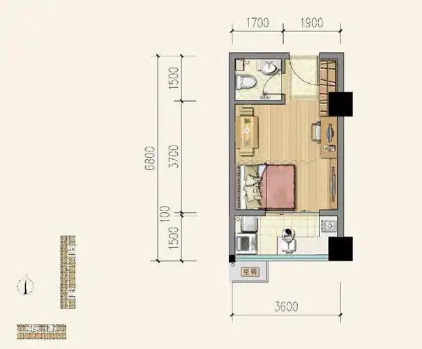 3平米宜家厨房样板间效果图