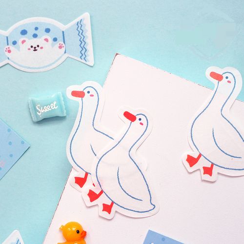 奶油泡泡系列贴纸小清新水彩画风少女心草莓手帐素材留言备忘贴画