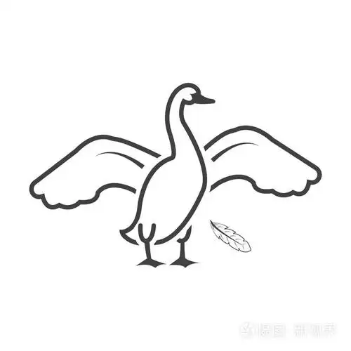 黑天鹅简单图标为 web 的白色背景上插画-正版商用图片1lf0ac-摄图新