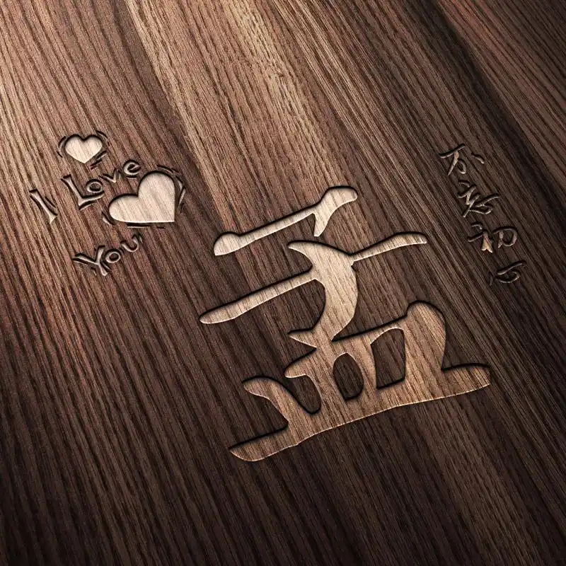 25张微信姓氏头像,木纹雕刻,个性美观