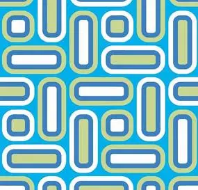 青色背景上圆角长方形构成的图案