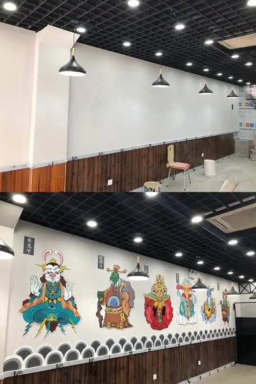 山东淄博博山店犟骨头室内墙体彩绘