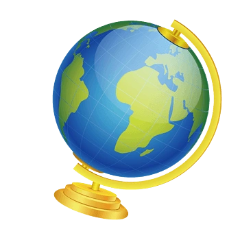 蓝色质感圆形地球仪