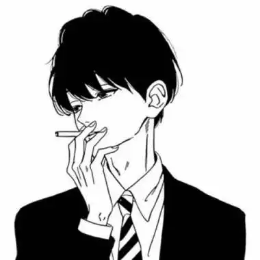 动漫黑白抽烟帅哥头像 动漫头像图片大全 -【爱个性】