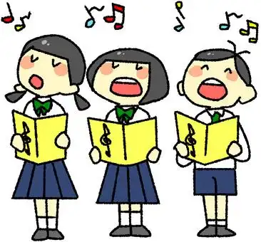 免费的剪贴画:女学生 可爱 歌 合唱 星 - 15859 |illustac