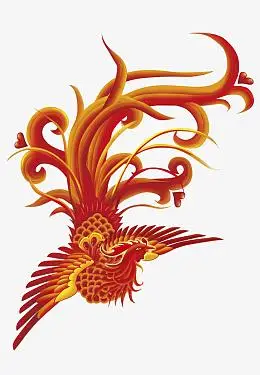 png漂亮的凤凰尾巴pngaipng飞龙腾云,中国风五爪金.