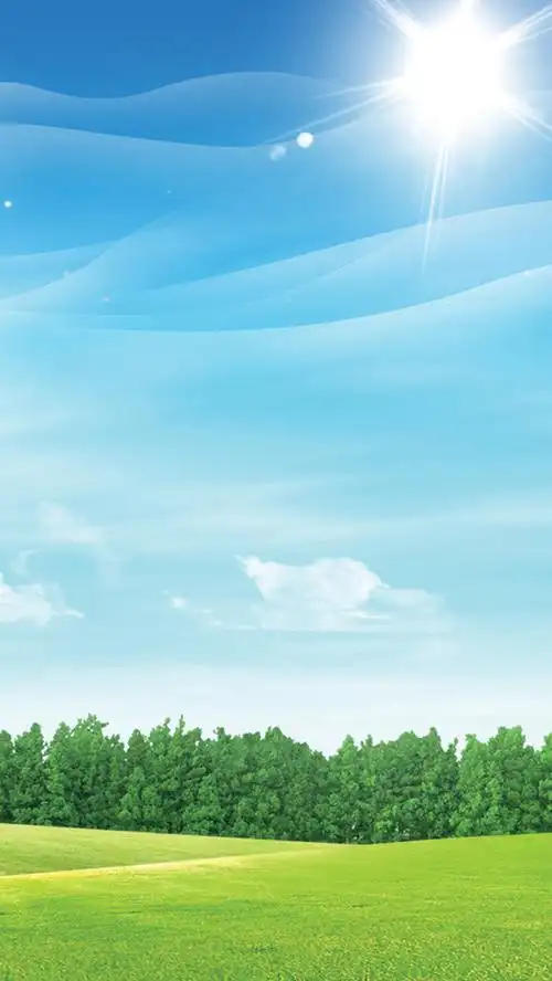 蓝天绿地春游ps源文件h5背景