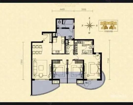 龙湖世纪峰景3室2厅1卫