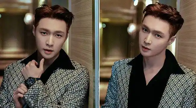 张艺兴栗发冷白皮五官精致 魅力四射帅气张扬