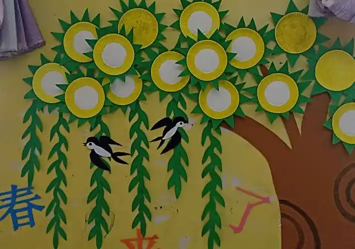 让墙壁动起来一一旧州镇东关中心幼儿园春季环境创设