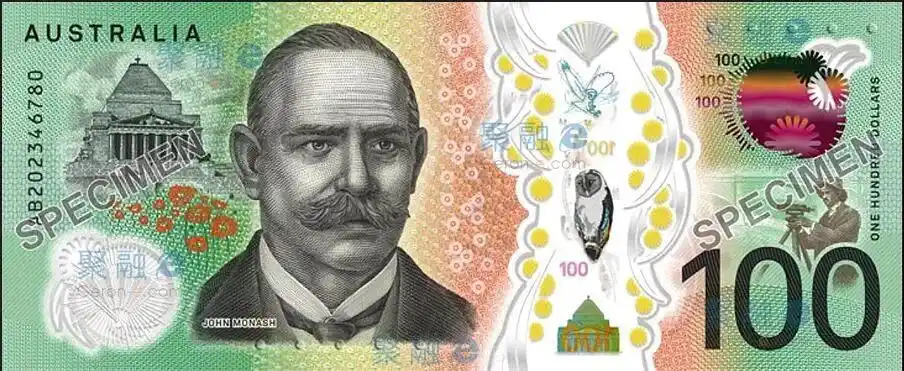 新钞发行新版澳元100aud正式流通