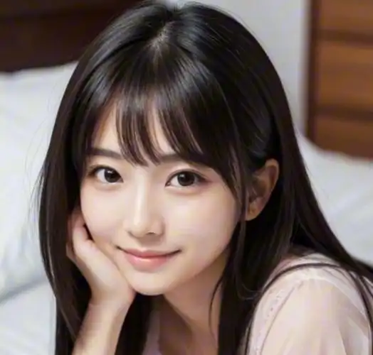 清晨起床的清纯美女