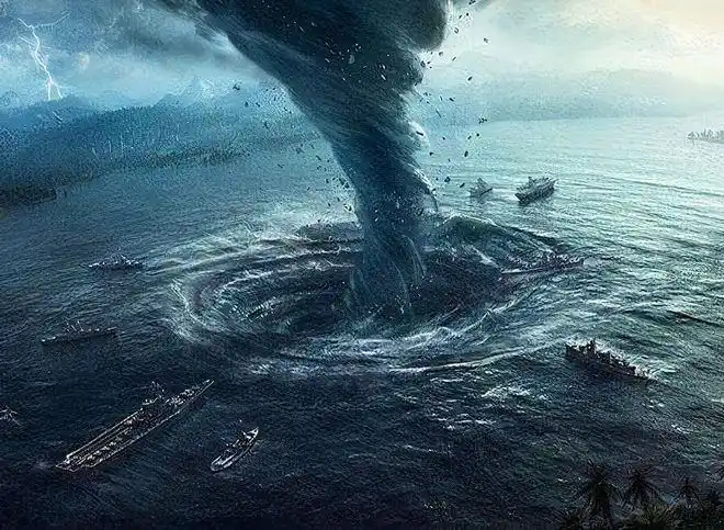 龙吸水和龙卷风十分类似,龙吸水出现在温暖水面上空的龙卷风,上端连接