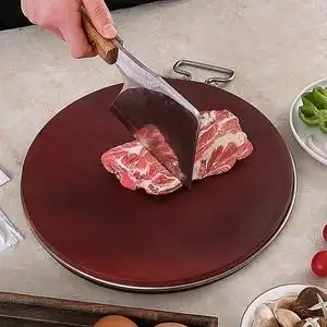 铁木切菜刀板木头铁树钻板实木铁木板菜板整木原木剁肉案板墩子圆