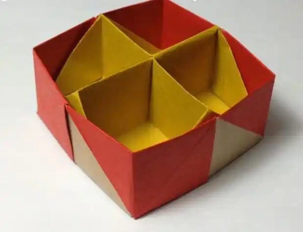 盒子制作教程折纸教程图解3249折有趣好玩的魔术盒教程折纸盒子281