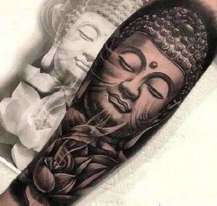 纹身佛头图案9款庄严肃穆的佛像纹身图片