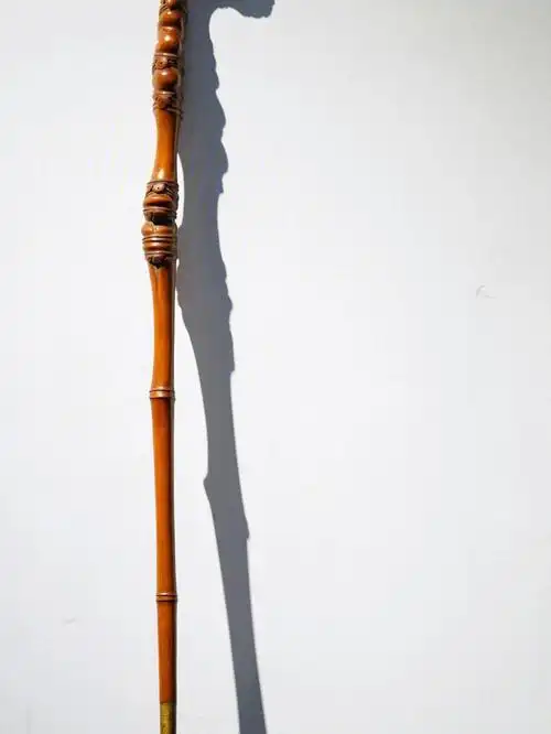 黄杨木仿古知足拐杖