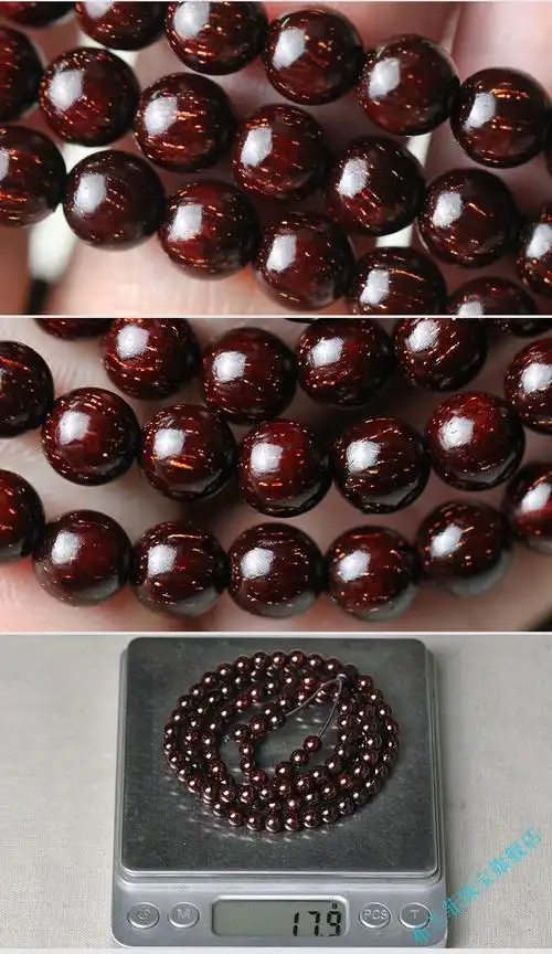 布兰菲 爆满金星小叶紫檀6mm五星爆满金色星印度小叶紫檀手串百年老料