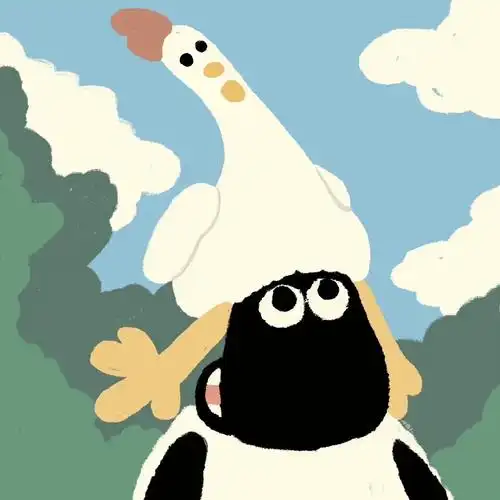 小羊肖恩可爱卡通头像by.画白符的奈奈生